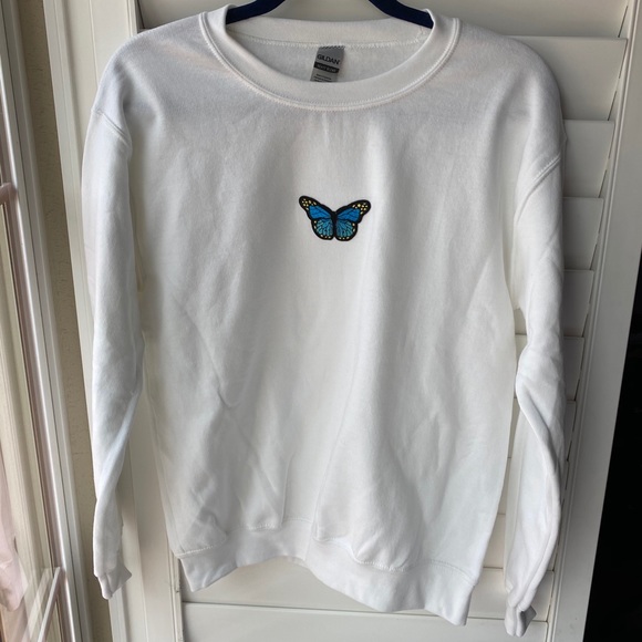 Urban Outfitters Tops - Blue butterfly sweatshirt